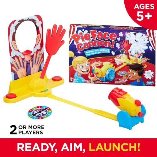 해즈브로 Hasbro Gaming Pie Face Cannon Game Whipped Cream Family Board Game Kids Ages 5 and Up