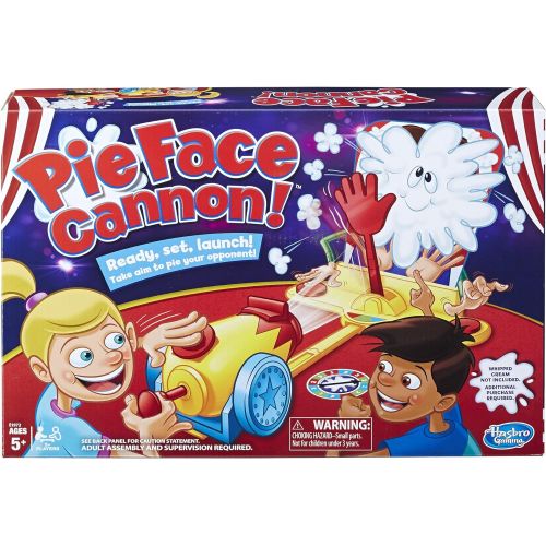 해즈브로 Hasbro Gaming Pie Face Cannon Game Whipped Cream Family Board Game Kids Ages 5 and Up