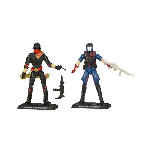 해즈브로 G.I. JOE Hasbro 25th Anniversary 3 3/4 Wave 7 Action Figures Comic Book 2-Pack Iron Grenedier and Viper