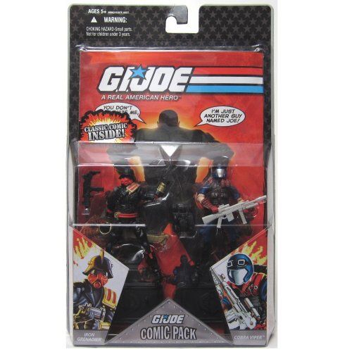 해즈브로 G.I. JOE Hasbro 25th Anniversary 3 3/4 Wave 7 Action Figures Comic Book 2-Pack Iron Grenedier and Viper