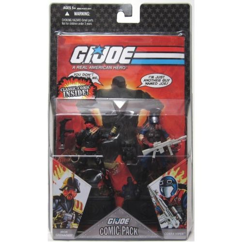 해즈브로 G.I. JOE Hasbro 25th Anniversary 3 3/4 Wave 7 Action Figures Comic Book 2-Pack Iron Grenedier and Viper