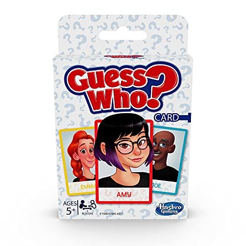 해즈브로 Hasbro Gaming Guess Who? Card Game for Kids Ages 5 and Up, 2 Player Guessing Game