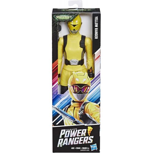 해즈브로 Hasbro Power Rangers Beast Morphers Yellow Ranger 12-inch Action Figure Toy with Accessory, Inspired by The Power Rangers TV Show