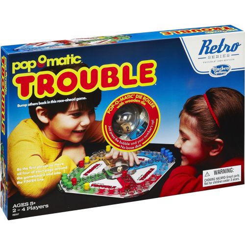 해즈브로 Hasbro Gaming Trouble Game: Retro Series 1986 Edition