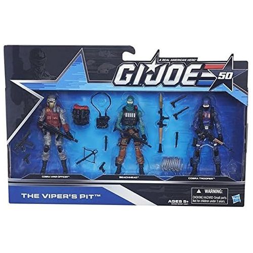 해즈브로 G.I. Joe The Vipers Pit Pack 50th Anniversary ~ Cobra Viper Officer, Beachhead & Cobra Trooper by Hasbro