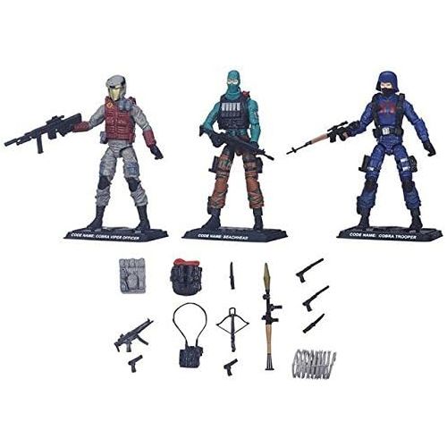 해즈브로 G.I. Joe The Vipers Pit Pack 50th Anniversary ~ Cobra Viper Officer, Beachhead & Cobra Trooper by Hasbro