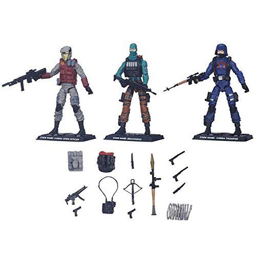 해즈브로 G.I. Joe The Vipers Pit Pack 50th Anniversary ~ Cobra Viper Officer, Beachhead & Cobra Trooper by Hasbro