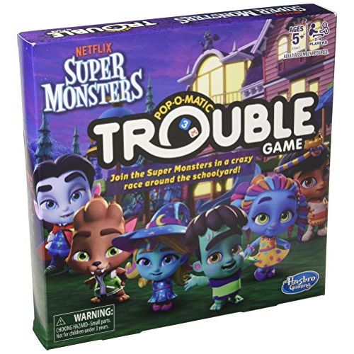 해즈브로 Hasbro Gaming Hasbro Games Trouble: Netflix Super Monsters Edition Board Game for Kids Ages 5+