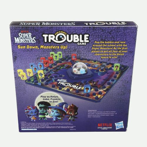 해즈브로 Hasbro Gaming Hasbro Games Trouble: Netflix Super Monsters Edition Board Game for Kids Ages 5+