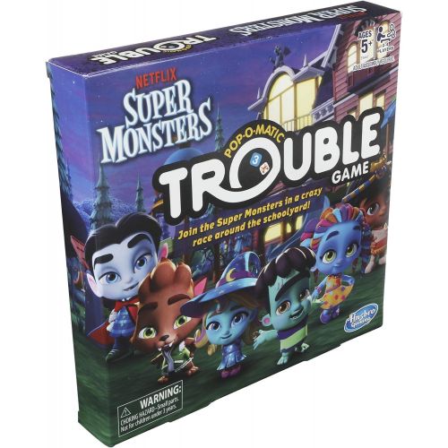 해즈브로 Hasbro Gaming Hasbro Games Trouble: Netflix Super Monsters Edition Board Game for Kids Ages 5+