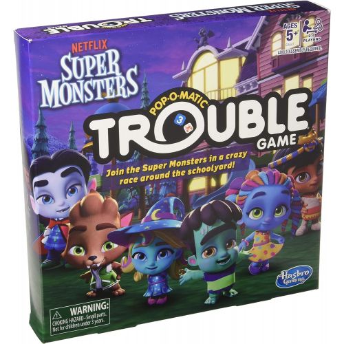 해즈브로 Hasbro Gaming Hasbro Games Trouble: Netflix Super Monsters Edition Board Game for Kids Ages 5+