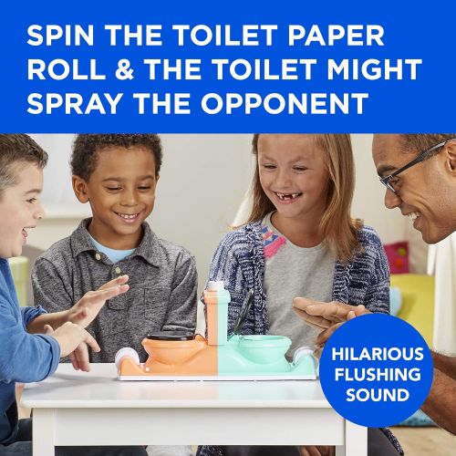해즈브로 Hasbro Gaming Toilet Trouble Flushdown Kids Game Water Spray Ages 4+