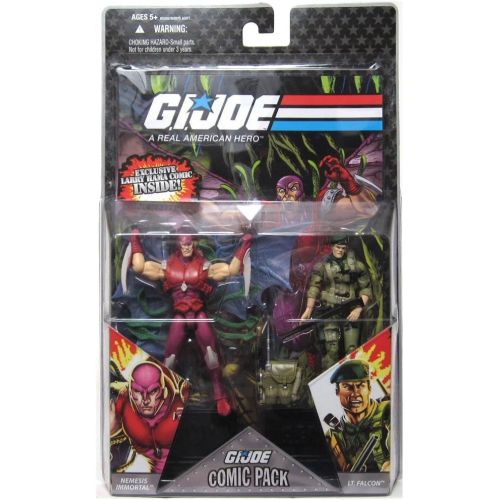 해즈브로 GI Joe Hasbro 25th Anniversary 3 3/4 Wave 5 Action Figures Comic Book 2Pack Falcon Nemesis Enforcer