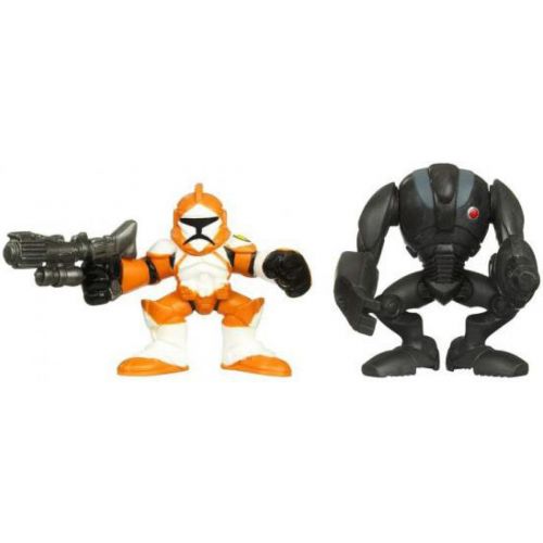 해즈브로 Star Wars: Galactic Heroes 2010 Super Battle Droid & Clone Trooper Bomb Squad Action Figure 2-Pack by Hasbro