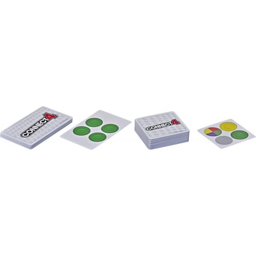 해즈브로 Hasbro Gaming Connect 4 Card Game for Kids Ages 6 and Up, 2-4 Players 4-in-A-Row Game