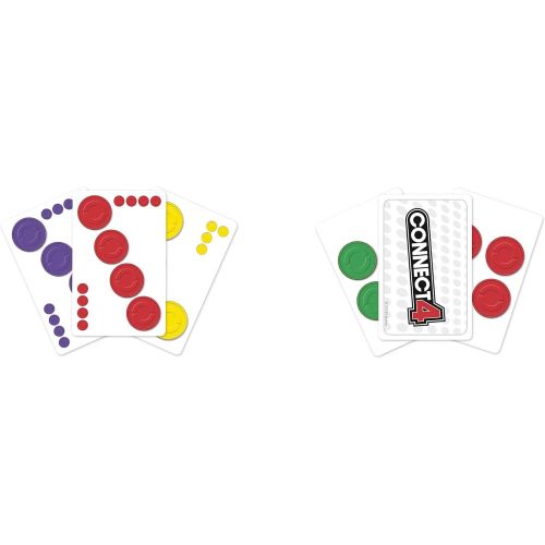 해즈브로 Hasbro Gaming Connect 4 Card Game for Kids Ages 6 and Up, 2-4 Players 4-in-A-Row Game