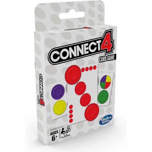 해즈브로 Hasbro Gaming Connect 4 Card Game for Kids Ages 6 and Up, 2-4 Players 4-in-A-Row Game