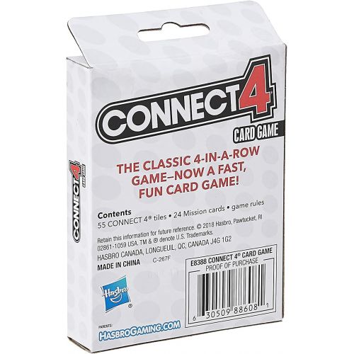 해즈브로 Hasbro Gaming Connect 4 Card Game for Kids Ages 6 and Up, 2-4 Players 4-in-A-Row Game