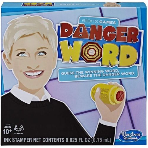 해즈브로 Hasbro Gaming Ellens Games Danger Word Game; Ellen Degeneres Game for 4 Players Ages 10 & Up