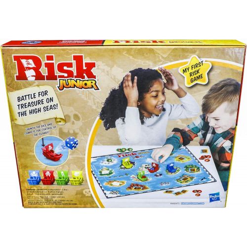 해즈브로 Hasbro Gaming Risk Junior Game: Strategy Board Game; A Kids Intro to The Classic Risk Game for Ages 5 and Up; Pirate Themed Game