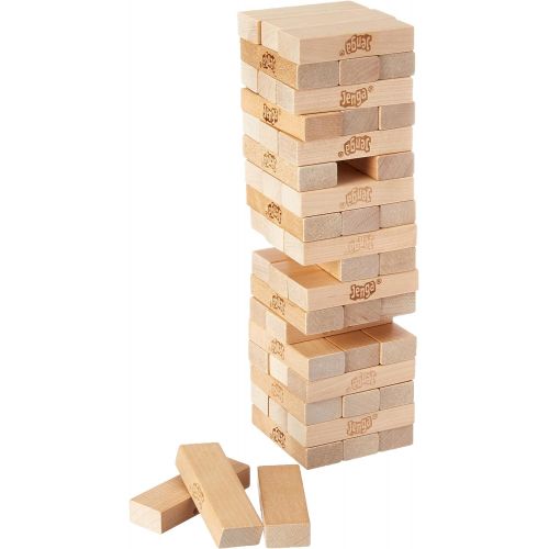 해즈브로 Hasbro Gaming Jenga Game Wooden Blocks Stacking Tumbling Tower Kids Game Ages 6 and Up (Amazon Exclusive)