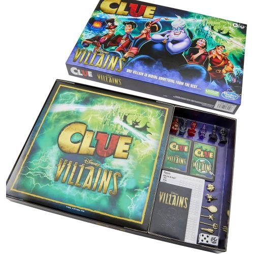 해즈브로 Hasbro Gaming Clue: Disney Villains Edition Game, Board Game for Kids Ages 8+, Game for 2-6 Players, Fun Family Game for Disney Fans (Amazon Exclusive)