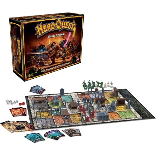 해즈브로 Hasbro Gaming Avalon Hill HeroQuest Game System Tabletop Board Game, Immersive Fantasy Dungeon Crawler Adventure Game for Ages 14 and Up, 2-5 Players