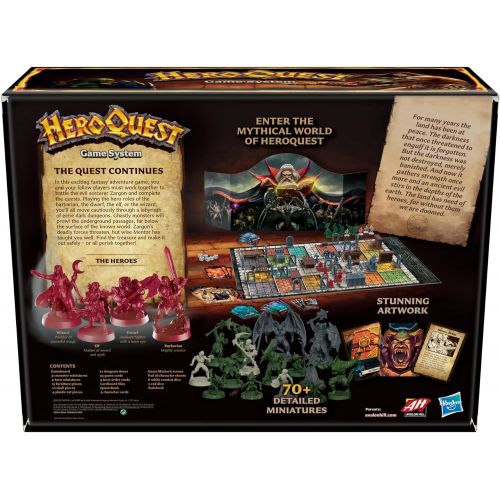 해즈브로 Hasbro Gaming Avalon Hill HeroQuest Game System Tabletop Board Game, Immersive Fantasy Dungeon Crawler Adventure Game for Ages 14 and Up, 2-5 Players