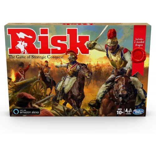 해즈브로 Hasbro Gaming Risk Game with Dragon; for Use with Amazon Alexa; Strategy Board Game Ages 10 and Up; with Special Dragon Token (Amazon Exclusive)