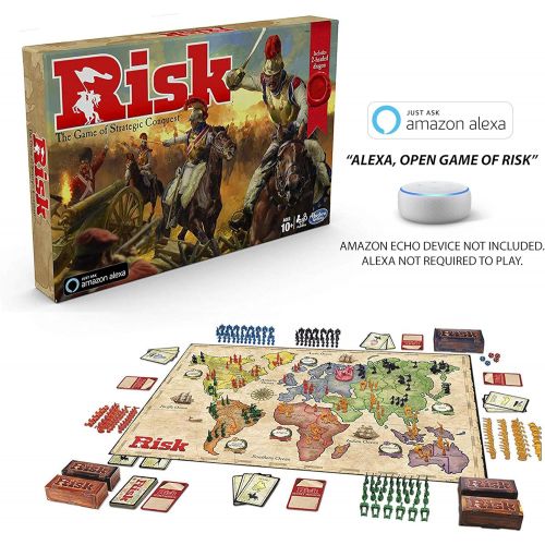 해즈브로 Hasbro Gaming Risk Game with Dragon; for Use with Amazon Alexa; Strategy Board Game Ages 10 and Up; with Special Dragon Token (Amazon Exclusive)