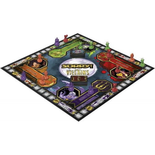 해즈브로 Hasbro Gaming Sorry! Board Game: Disney Villains Edition Kids Game, Family Games for Ages 6 and Up (Amazon Exclusive) , Green