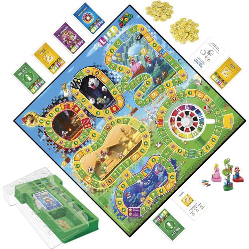 해즈브로 Hasbro Gaming The Game of Life: Super Mario Edition Board Game for Kids Ages 8 and Up, Play Minigames, Collect Stars, Battle Bowser