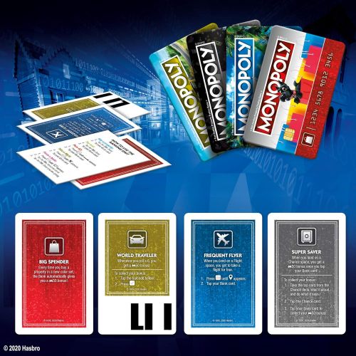 해즈브로 Hasbro Gaming Monopoly Super Electronic Banking Board Game, Electronic Banking Unit, Choose Your Rewards, Cashless Gameplay Tap Technology, for Ages 8 and Up