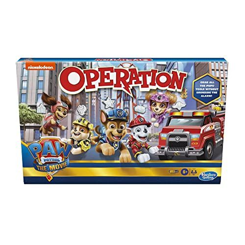 해즈브로 Hasbro Gaming Operation Game: Paw Patrol The Movie Edition Board Game for Kids Ages 6 and Up, Nickelodeon Paw Patrol Game for 1 or More Players