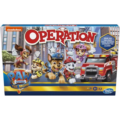 해즈브로 Hasbro Gaming Operation Game: Paw Patrol The Movie Edition Board Game for Kids Ages 6 and Up, Nickelodeon Paw Patrol Game for 1 or More Players