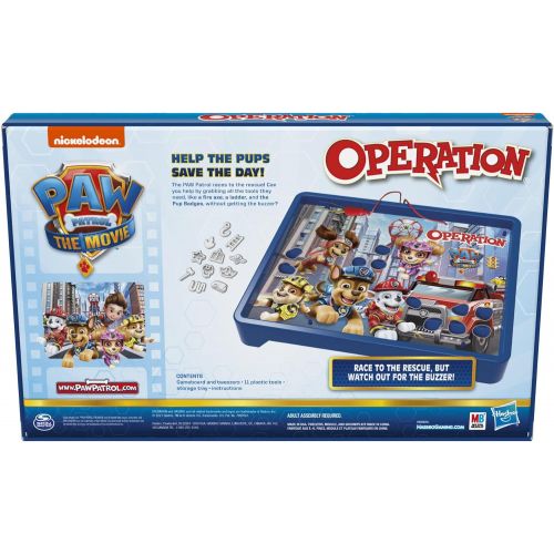 해즈브로 Hasbro Gaming Operation Game: Paw Patrol The Movie Edition Board Game for Kids Ages 6 and Up, Nickelodeon Paw Patrol Game for 1 or More Players