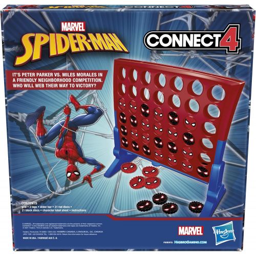 해즈브로 Hasbro Gaming Connect 4 Game: Marvel Spider-Man Edition, Connect 4 Gameplay, Strategy Game for 2 Players, Fun Board Game for Kids Ages 6 and Up (Amazon Exclusive)