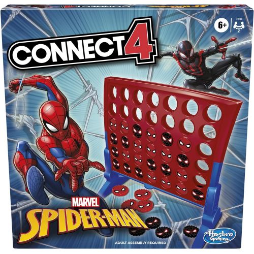 해즈브로 Hasbro Gaming Connect 4 Game: Marvel Spider-Man Edition, Connect 4 Gameplay, Strategy Game for 2 Players, Fun Board Game for Kids Ages 6 and Up (Amazon Exclusive)