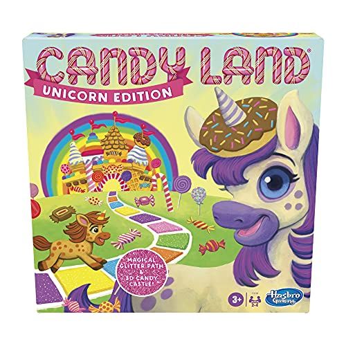 해즈브로 Hasbro Gaming Candy Land Unicorn Edition Board Game, Toddler Games, Unicorn Toys, Perfect Kids Gifts, Kids Board Games, Ages 3 and Up (Amazon Exclusive)