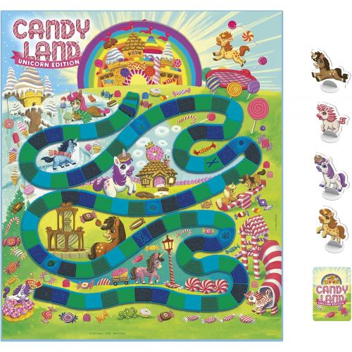 해즈브로 Hasbro Gaming Candy Land Unicorn Edition Board Game, Toddler Games, Unicorn Toys, Perfect Kids Gifts, Kids Board Games, Ages 3 and Up (Amazon Exclusive)