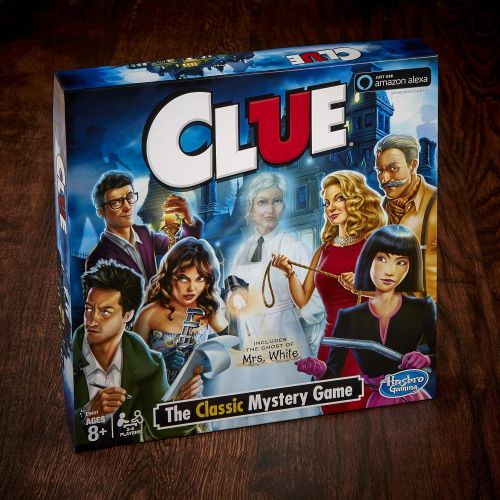 해즈브로 Hasbro Gaming Hasbro Clue Game; Incudes The Ghost Of Mrs. White; Compatible With Alexa (Amazon Exclusive); Mystery Board Game For Kids Ages 8 And Up
