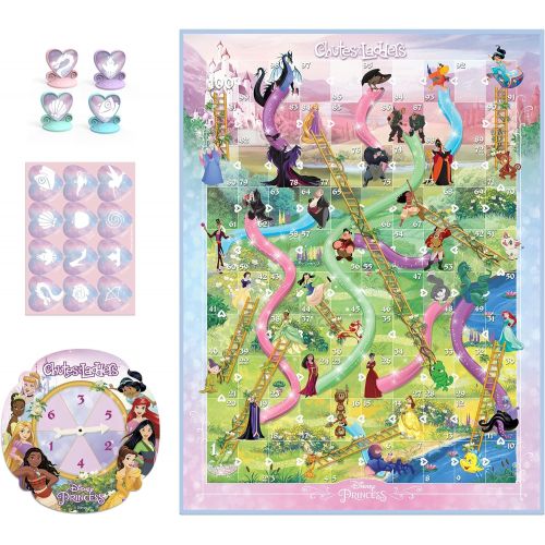 해즈브로 Hasbro Gaming Chutes and Ladders: Disney Princess Edition Board Game for Kids Ages 3 and Up, Preschool Game for 2-4 Players (Amazon Exclusive)