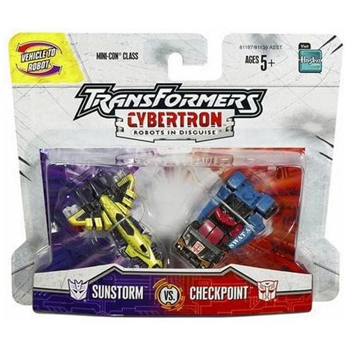 해즈브로 Hasbro Transformers Cybertron - Mini-Con Class - Sunstorm vs. Checkpoint