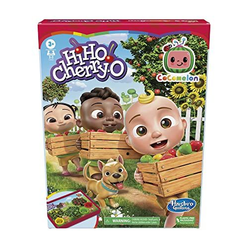 해즈브로 Hasbro Gaming Hi Ho Cherry-O: CoComelon Edition Board Game, Counting, Numbers, and Matching Game for Preschoolers, Kids Ages 3 and Up, for 2-3 Players (Amazon Exclusive)