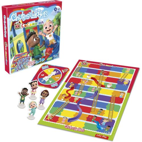 해즈브로 Hasbro Gaming Chutes and Ladders: CoComelon Edition Board Game for Kids Ages 3 and Up, Preschool Game for 2-4 Players (Amazon Exclusive)