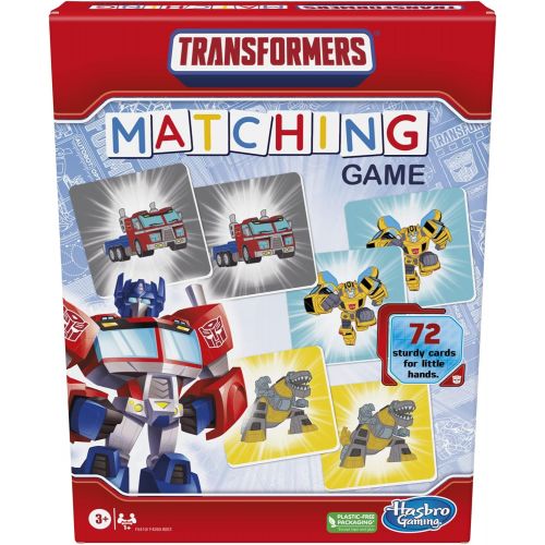 해즈브로 Hasbro Gaming Transformers Matching Game for Kids Ages 3 and Up, Fun Preschool Memory Game for 1+ Players