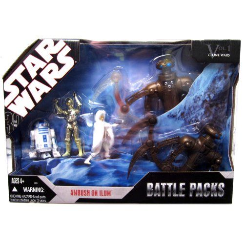 해즈브로 Hasbro Star Wars 30th Anniversary AMBUSH on ILUM Battle Pack Including 5 Figures: Padme, R2-D2, C-3PO & 2 Chameleon Droids