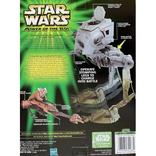 해즈브로 Hasbro Star Wars Power of the Jedi IMPERIAL AT-ST SCOUT WALKER & PAPLOO on SPEEDER BIKE