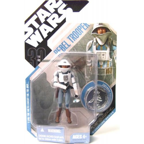 해즈브로 Hasbro Star Wars, 30th Anniversary, McQuarrie Concept Rebel Trooper Action Figure #09 [Silver Coin], 3.75 Inches