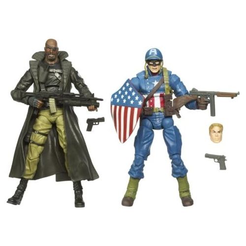 해즈브로 Hasbro MARVEL LEGENDS 2 PK FIGURE - ULTIMATE CAPTAIN AMERICA & NCK FURY